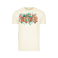 Vintage Arctic I am a survivor peach ribbon Vintage Tee - NancyCooperArtShop