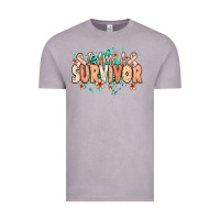 Vintage Zinc I am a survivor peach ribbon Vintage Tee - NancyCooperArtShop