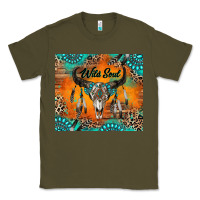 Army Green wild soul boho bull skull Classic Tee - RanaPortraitStore