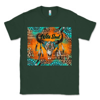 Sports Green wild soul boho bull skull Classic Tee - RanaPortraitStore