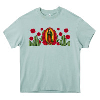Arona lady of Guadalupe cactus rose Heavy Core Tee - JahusDesignShop