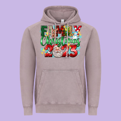 Family Christmas 2023 Vintage Hoodie Designed By Texasbilliewilder