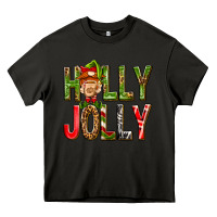 Asphalt Holly Jolly elf gnome Heavy Core Tee - NancyCooperArtShop