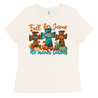 Bone fall for jesus he never leaves Ladies Tee - BundleAndBundleShop