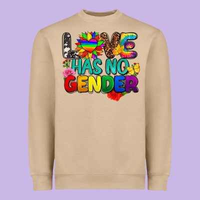 Love Has No Gender Pride Heavyweight Sweatshirt Designed By Fadigitalartstudio