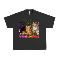 Pigment Black happy hallothanksmas cats Urban Heavy Tee - texasbilliewilder