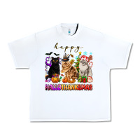 White happy hallothanksmas cats Urban Heavy Tee - texasbilliewilder
