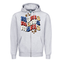 Heather Grey american mama Zipper Hoodie - BundleAndBundleShop