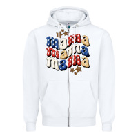 White american mama Zipper Hoodie - BundleAndBundleShop