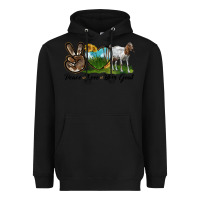 Black peace love boer goat Heavyweight Hoodie - LillyAllenDesigns