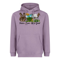 Lavender peace love boer goat Heavyweight Hoodie - LillyAllenDesigns