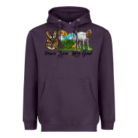 Plum peace love boer goat Heavyweight Hoodie - LillyAllenDesigns