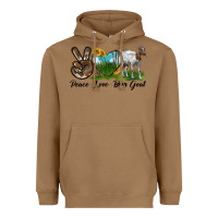 Toasted Coconut peace love boer goat Heavyweight Hoodie - LillyAllenDesigns