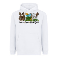 White peace love boer goat Heavyweight Hoodie - LillyAllenDesigns