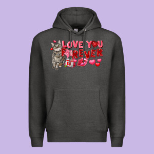 Love You Forever Premium Hoodie Designed By Fadigitalartstudio