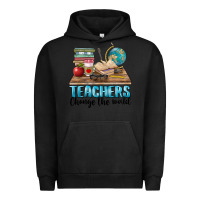 Pigment Black teachers change the world Urban Hoodie - BarkalooDesign