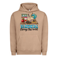 Pigment Burro teachers change the world Urban Hoodie - BarkalooDesign