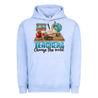 Pigment Grape Ice teachers change the world Urban Hoodie - BarkalooDesign