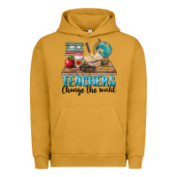Pigment Peanut Butter teachers change the world Urban Hoodie - BarkalooDesign