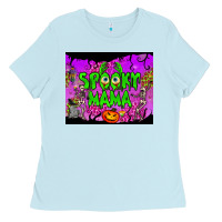Baby Blue spooky mama tumbler Ladies Tee - BundleAndBundleShop