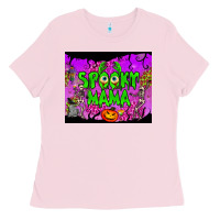 Bubblegum Pink spooky mama tumbler Ladies Tee - BundleAndBundleShop