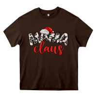 Chocolate Brown Mama Claus Heavy Core Tee - MaliasSmallBusiness