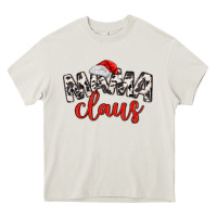 Cream Mama Claus Heavy Core Tee - MaliasSmallBusiness