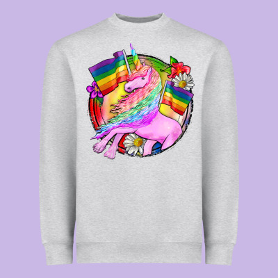 Pride Unicorn Heavyweight Sweatshirt Designed By Fadigitalartstudio