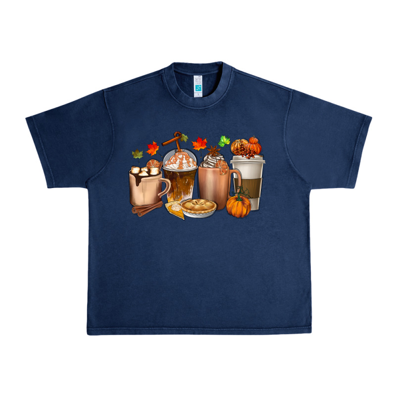 Pumpkin Spice Coffee Cups Urban Heavy Tee by texasbilliewilder | Teevron