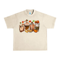 Sandshell Pumpkin Spice Coffee Cups Urban Heavy Tee - texasbilliewilder