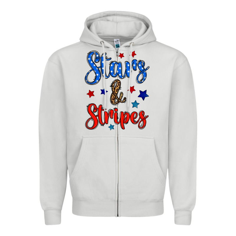 Stars & Stripes Zipper Hoodie by BundleAndBundleShop | Teevron
