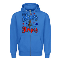 True Royal stars & stripes Zipper Hoodie - BundleAndBundleShop