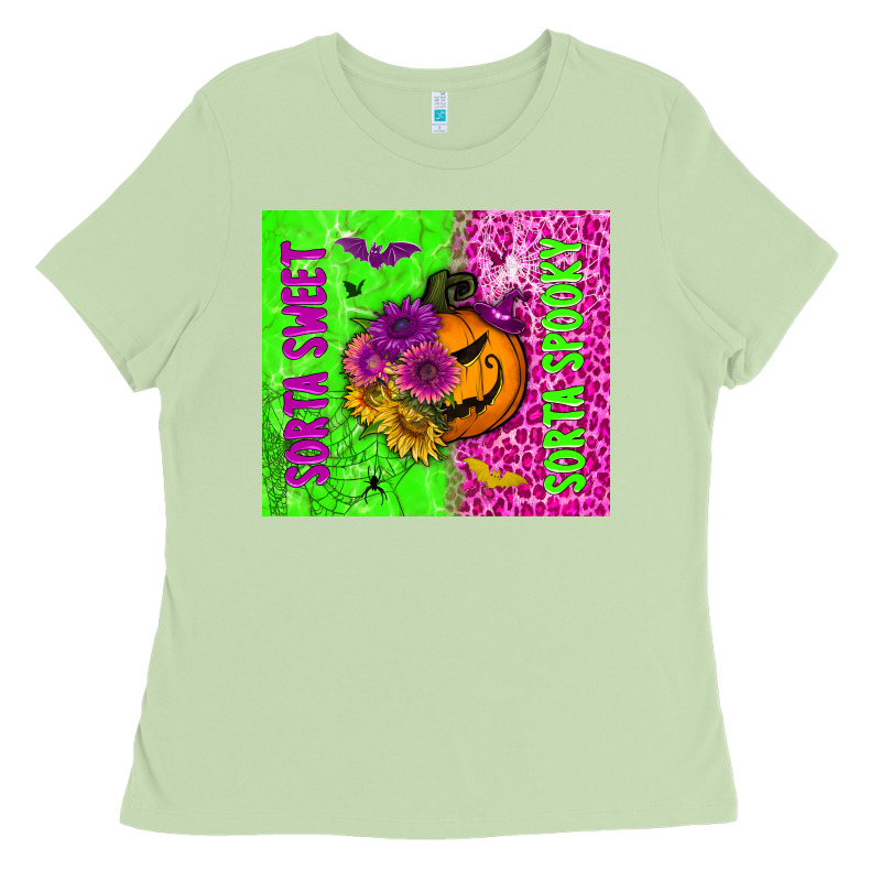 Sorta Sweet Sorta Spooky Tumbler Ladies Tee by BundleAndBundleShop | Teevron