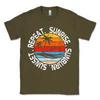 Army Green sunrise sunburn sunset repeat retro vintage gift vacation t shirt Classic Tee - tuanDangUi