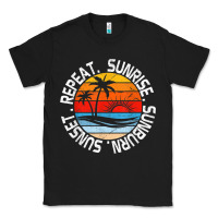 Sunrise Sunburn Sunset Repeat Retro Vintage Gift Vacation T Shirt Classic Tee | Teevron
