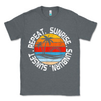 Charcoal Heather sunrise sunburn sunset repeat retro vintage gift vacation t shirt Classic Tee - tuanDangUi