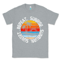 Heather Grey sunrise sunburn sunset repeat retro vintage gift vacation t shirt Classic Tee - tuanDangUi