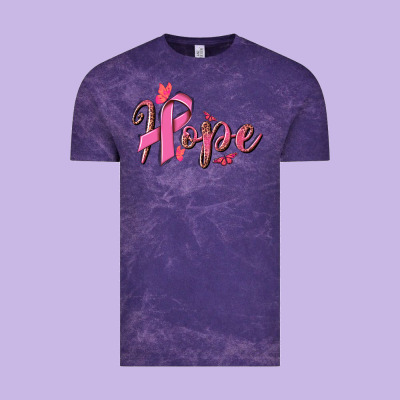 Hope Breast Cancer Vintage Tee Designed By Nancycooperartshop