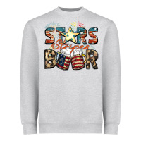 Heather Grey Stars stripes beer Heavyweight Sweatshirt - FaDigitalArtStudio
