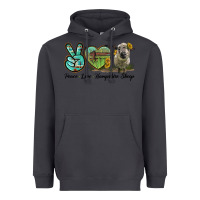 Smoke Peace Love Hampshire Sheep Heavyweight Hoodie - LillyAllenDesigns