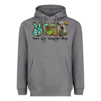 Storm Peace Love Hampshire Sheep Heavyweight Hoodie - LillyAllenDesigns