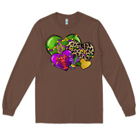 Chestnut mardi gras hearts cg (1) Long Sleeve Tee - CowGirlArtShop
