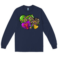 Navy mardi gras hearts cg (1) Long Sleeve Tee - CowGirlArtShop