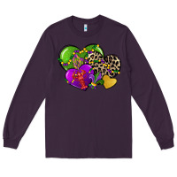 Plum mardi gras hearts cg (1) Long Sleeve Tee - CowGirlArtShop