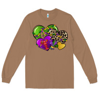 Toasted Coconut mardi gras hearts cg (1) Long Sleeve Tee - CowGirlArtShop