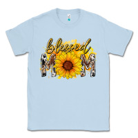 Dusty Blue blessed mom sunflower Classic Tee - RacoonDesign