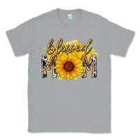 Heather Grey blessed mom sunflower Classic Tee - RacoonDesign