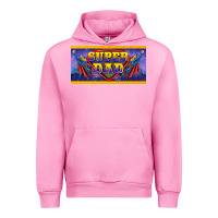 Fuchsia Pink super dad Urban Hoodie - BarkalooDesign
