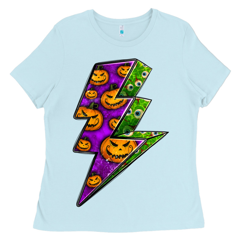 Halloween Lightning Bolt Ladies Tee by BundleAndBundleShop | Teevron