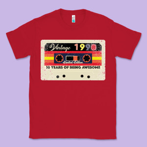 30th Birthday 30 Years 1990 Retro Tape Cassette Classic Tee Designed By Bettercallsaul
